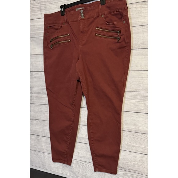 Torrid Jeans Womens 24 Feel The Fit Jegging Super Soft Rust Color Plus Size - Picture 2 of 6